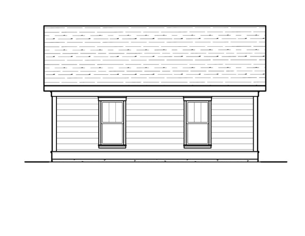 Left Elevation image of GRANGER III House Plan
